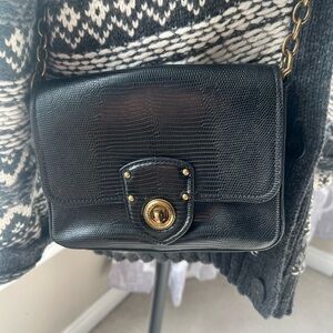 Ralph Lauren Textured Black Crossbody Bag